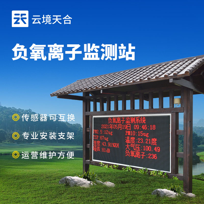 防腐木負氧離子監測站，兼顧美觀性與耐用性